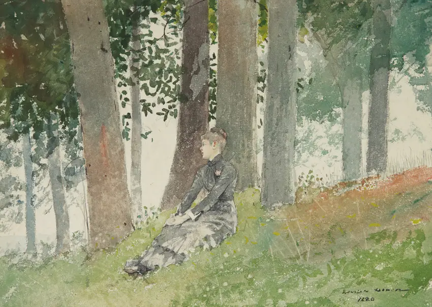 Girl Seated In A Grove (1880)